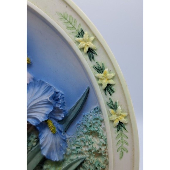 Lena Liu's Beautiful Gardens "The Iris Garden" 3-D Collector Plate - No. C12512 - Picture 13 of 14